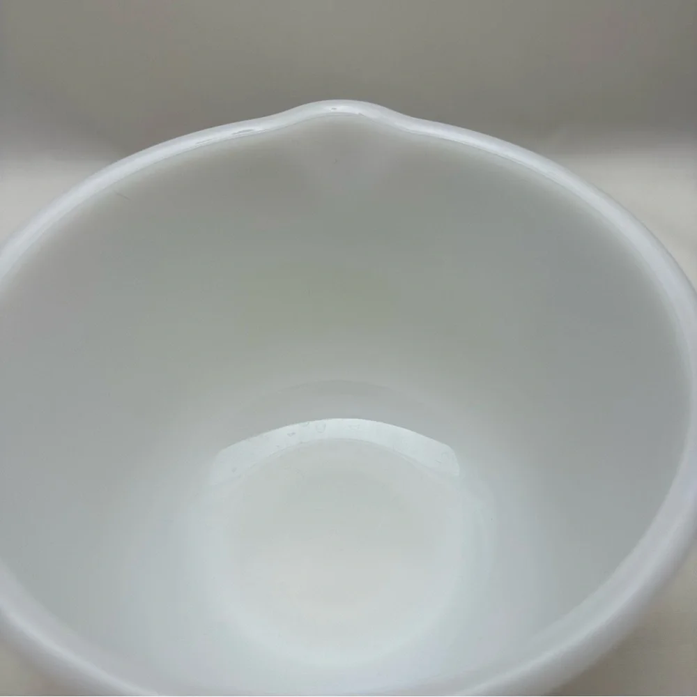 VTG Glasbake 20CJ Milk Glass Bowl For Sunbeam Stand Mixer White